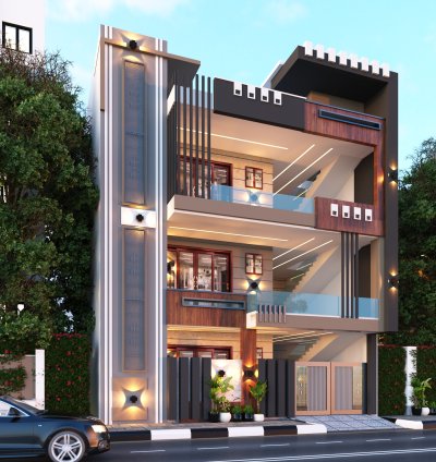 30 feet front elevation