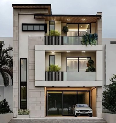 20 feet front elevation