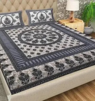 Jaipuri Cotton Double Bedsheet With 2 Pillow Cover