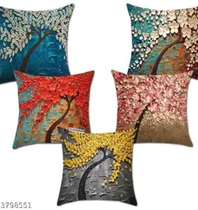 PRODUCTION SELF DESIGN CUSHION COVER SET OF 5 ,SIZE 16inch X 16 inch